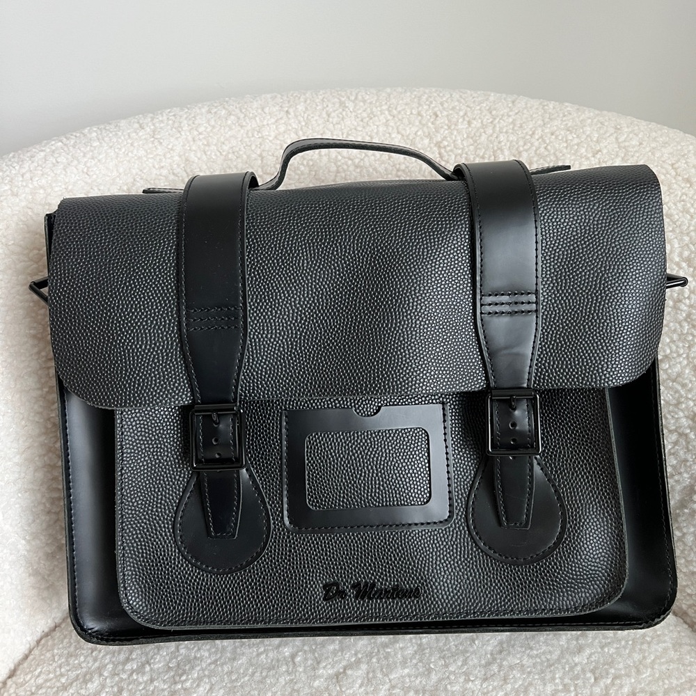 15 in Pebble Leather Satchel by Dr. Marten’s